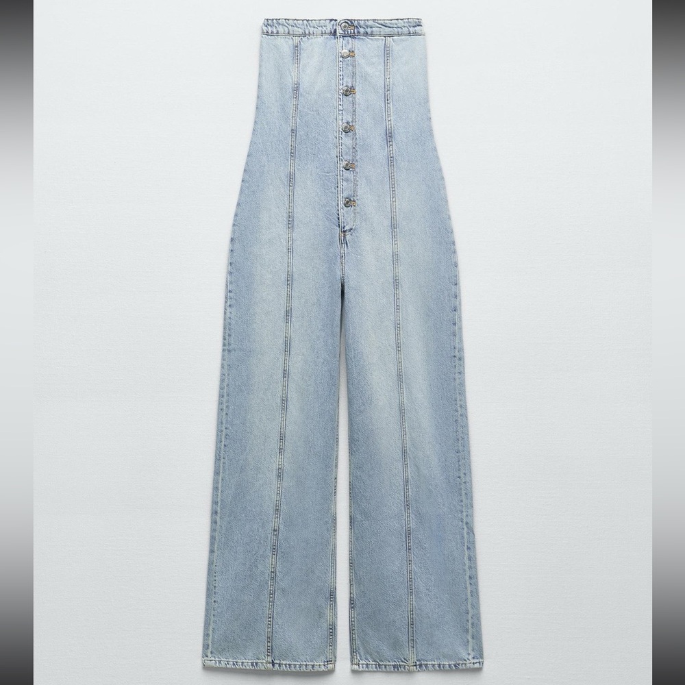 Wide-Leg Jeans Jumpsuit